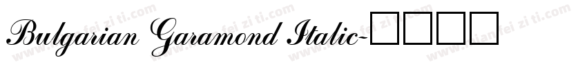 Bulgarian Garamond Italic字体转换